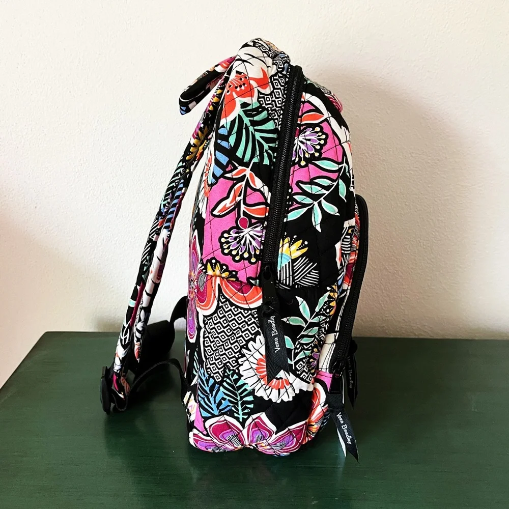 ⛔️SOLD⛔️ VERA BRADLEY Kauai Floral Compact Backpack & Zip ID Case 2 Pc Set -NWT - Picture 6 of 17